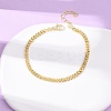 Brass Curb Chain Bracelets for Women BJEW-C140-15G-2