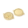 Rack Plating Brass Cubic Zirconia Saint Benedict Connector Charm KK-C084-01E-G-2