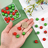 CHGCRAFT 36Pcs 2 Colors Opaque Apple Resin Charms RESI-CA0001-54-3
