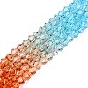 Gradient Color Baking Paint Glass Bead Strands X1-DGLA-A039-T4mm-A016-4