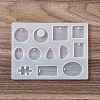 Geometrical Shape & Puzzle Piece Pendant Silicone Molds X-DIY-D076-03-2