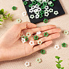 60Pcs 3 Colors Glass Imitation Jade Button Pendants GGLA-TA0002-08-6