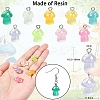 45Pcs 9 Colors Luminous Translucent Resin Pendants RESI-CJ0003-23-2