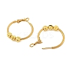 PVD Vacuum Plating 201 Stainless Steel Beaded Hoop Earrings with 304 Stainless Steel Pin for Women EJEW-F280-25G-2