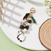 Panda Alloy Enamel Pendant Decorations HJEW-JM01275-01-3