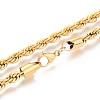 304 Stainless Steel Rope Chain Necklaces NJEW-F226-03G-10-2