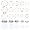 DIY Blank Dome 304 Stainless Steel Brooch Making Kit DIY-UN0056-16-1