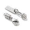 Brass Micro Pave Clear Cubic Zirconia Clasps KK-C051-52P-2