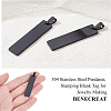10Pcs 304 Stainless Steel Pendants STAS-BC0003-27B-3
