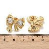 Bowknot 304 Stainless Steel Glass Stud Earrings EJEW-M105-02G-5