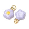 Brass Enamel Pendants KK-CJC21A4-01G-01-RS-3