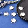 Tibetan Style Alloy Flat Round Pendant Cabochon Settings LS-TIBEP-M022-34AS-5