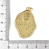 Brass Micro Pave Cubic Zirconia Pendants KK-P323-06G-02-3