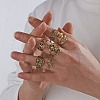 6Pcs 201 Stainless Steel Finger Rings for Men FS-WG288A9-02-3