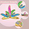 10Pcs Polyester Embroidery Ornament Accessories PATC-CY0001-31B-6