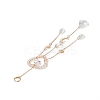 Glass Teardrop & Star Window Hanging Suncatchers HJEW-JM00905-01-4