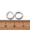 304 Stainless Steel Clear Cubic Zirconia Hoop Earrings EJEW-D331-18A-P-3