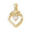 Brass Micro Pave Cubic Zirconia Pendants KK-CBA0009-10G-A-1