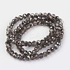 Electroplate Transparent Glass Beads Strands EGLA-A034-T2mm-P14-2