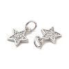 Brass Micro Pave Cubic Zirconia Charms KK-E068-VB247-3