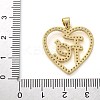 Brass Micro Pave Clear Cubic Zirconia Pendants KK-M319-22G-01-3
