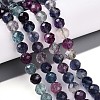 Natural Rainbow Fluorite Beads Strands G-T140-22B-2