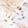24Pcs 3 Styles Natural Topaz Jade & Plum Blossom Jasper & Jade Pendants FIND-FG0001-61-5