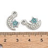 304 Stainless Steel Rhinestone Pendants STAS-L308-02C-P-3
