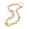 Alloy Heart Links Curb Chain Necklaces for Women NJEW-Z074-01KCG-2