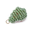 Glass Seed Beaded Fruit Pendants PALLOY-MZ00894-01-4