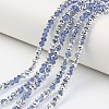 Electroplate Transparent Glass Beads Strands EGLA-A034-T2mm-M03-1