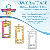 Unicraftale 12Pcs 3 Colors Ion Plating(IP) 304 Stainless Steel Pendants STAS-UN0046-42-5