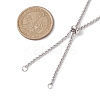 304 Stainless Steel Slider Necklace Makings AJEW-JB01274-02-2