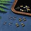 16Pcs 2 Colors 201 Stainless Steel Stud Earring Findings with Hole EJEW-FS0001-19-10