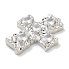 Rack Plating Brass Micro Pave Cubic Zirconia Pendants KK-L224-014P-2