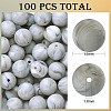 100Pcs Silicone Beads Round Rubber Bead 15MM Loose Spacer Beads for DIY Supplies Jewelry Keychain Making JX457A-1
