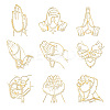 Nickel Decoration Stickers DIY-WH0450-091-1