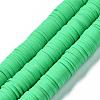 Flat Round Handmade Polymer Clay Beads CLAY-R067-12mm-06-1