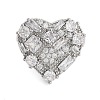 Rack Plating Brass Micro Pave Cubic Zirconia Heart Open Cuff Rings for Women RJEW-C080-05P-2