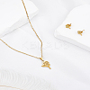 304 Stainless Steel Pendant Necklaces & Stud Earrings Sets SJEW-LP0001-21-3