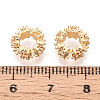 Brass Micro Pave Clear Cubic Zirconia European Beads KK-N275-05G-3