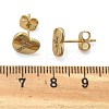 Rack Plating Brass Micro Pave Clear Cubic Zirconia Stud Earrings EJEW-K299-01G-T-5