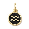 Real 18K Gold Plated Brass Enamel Charms KK-L216-001G-E-2