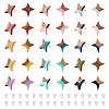 30Pcs 15 Colors Walnut Wood Star Stud Earrings EJEW-FW0001-02-1