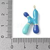 Brass Enamel Pendants KK-E093-03G-K-02-3