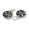 304 Stainless Steel Enamel Pendants STAS-A080-43P-11-2