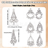 8Pcs 4 Styles 304 Stainless Steel Chandelier Component Links STAS-BBC0007-61-2