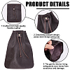 Cowhide Coin Wallets AJEW-WH20002-33B-01-6