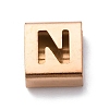 Ion Plating(IP) 304 Stainless Steel Square Slide Charms STAS-L132-19N-RG-1