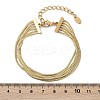 304 Stainless Steel Snake Chain Multi-Strand Bracelets For Women BJEW-Z095-01B-G-5